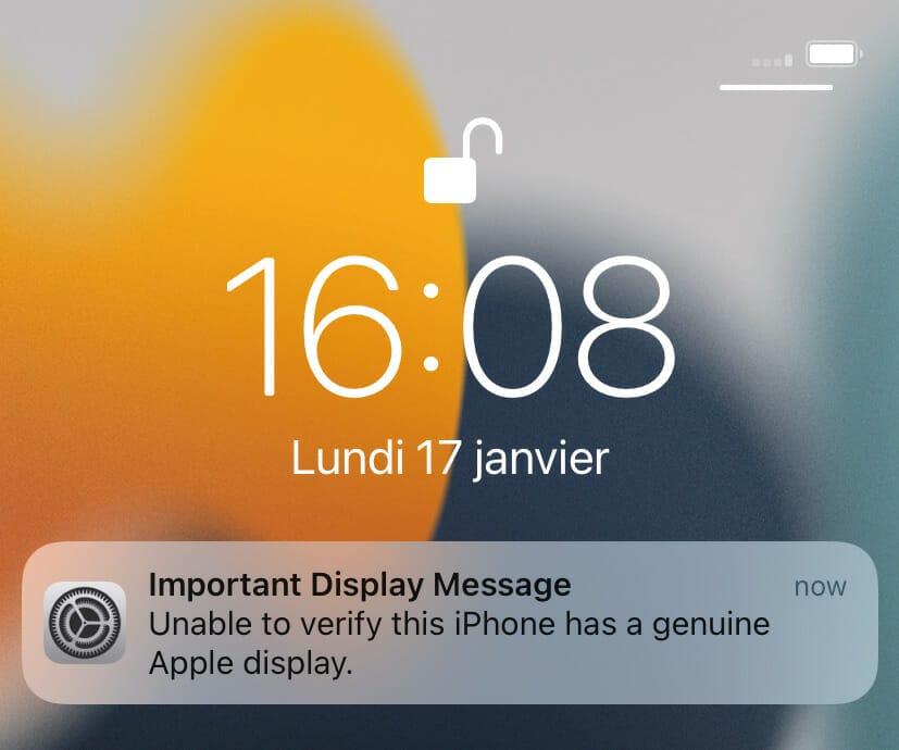 Terugkerende iphone melding